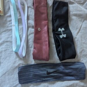 Nike and Under Armour Lululemon Headbands Set
